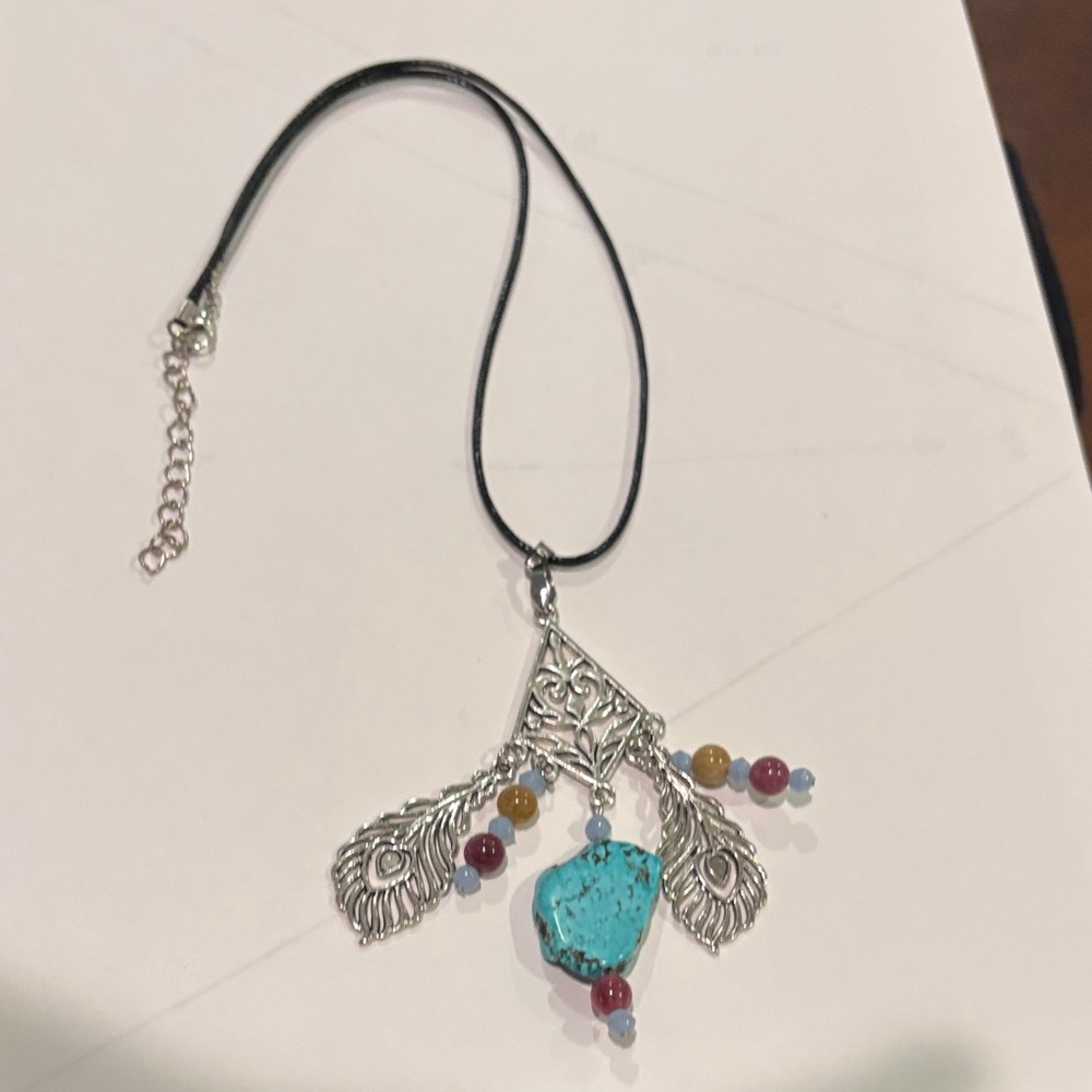 Artisan Silver and Turquoise Chandelier Set